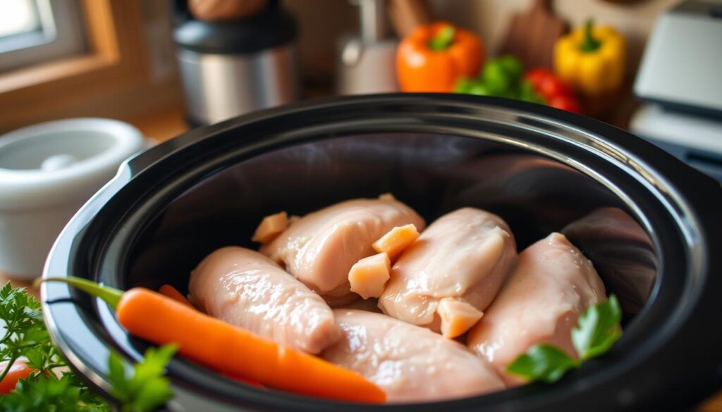 Cooking Frozen Chicken in Crock Pot