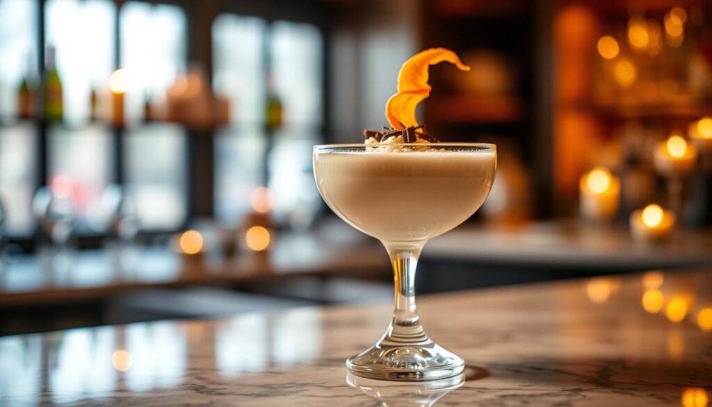 Garnishing Bourbon Cream Cocktails
