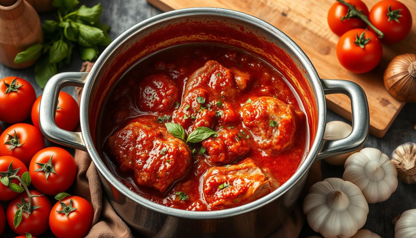 cook tough cuts in tomato sauce recipe