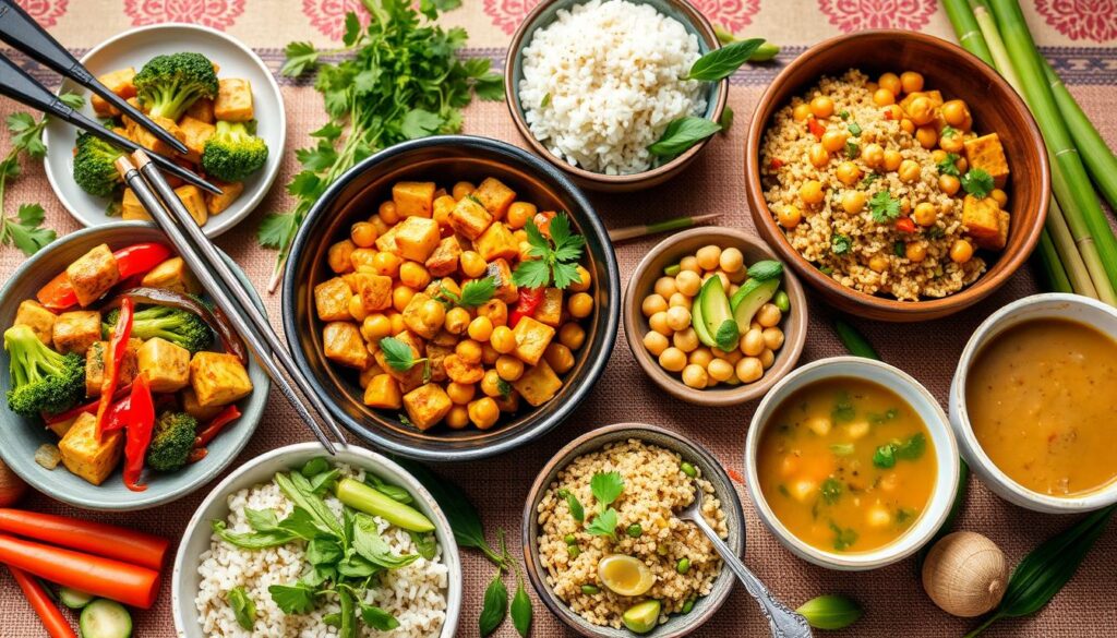 easy asian vegetarian or vegan recipes high protein