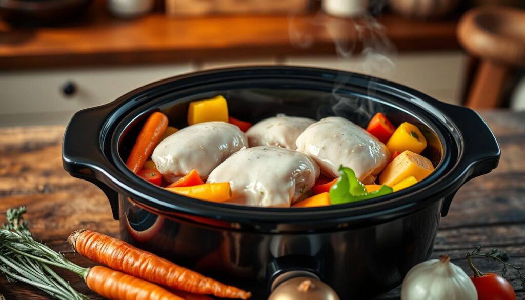 frozen chicken slow cooker