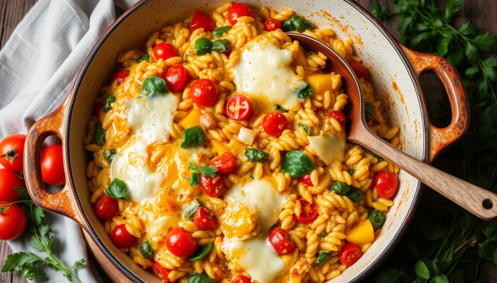 vegetable orzo bake